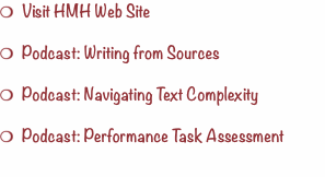 m  Visit HMH Web Site  m  Podcast: Writing from So